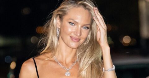 Candice Swanepoel, apariție de senzație la 37 de ani într-un costum de baie cu spatele gol