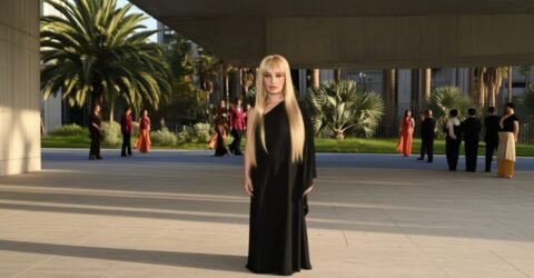 Rochia Gucci a lui Kim Petras vine cu un șliț periculos de înalt la gala LACMA