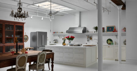 Un apartament de 150 mp din Tribeca imbina spectaculos stilul industrial cu eleganta