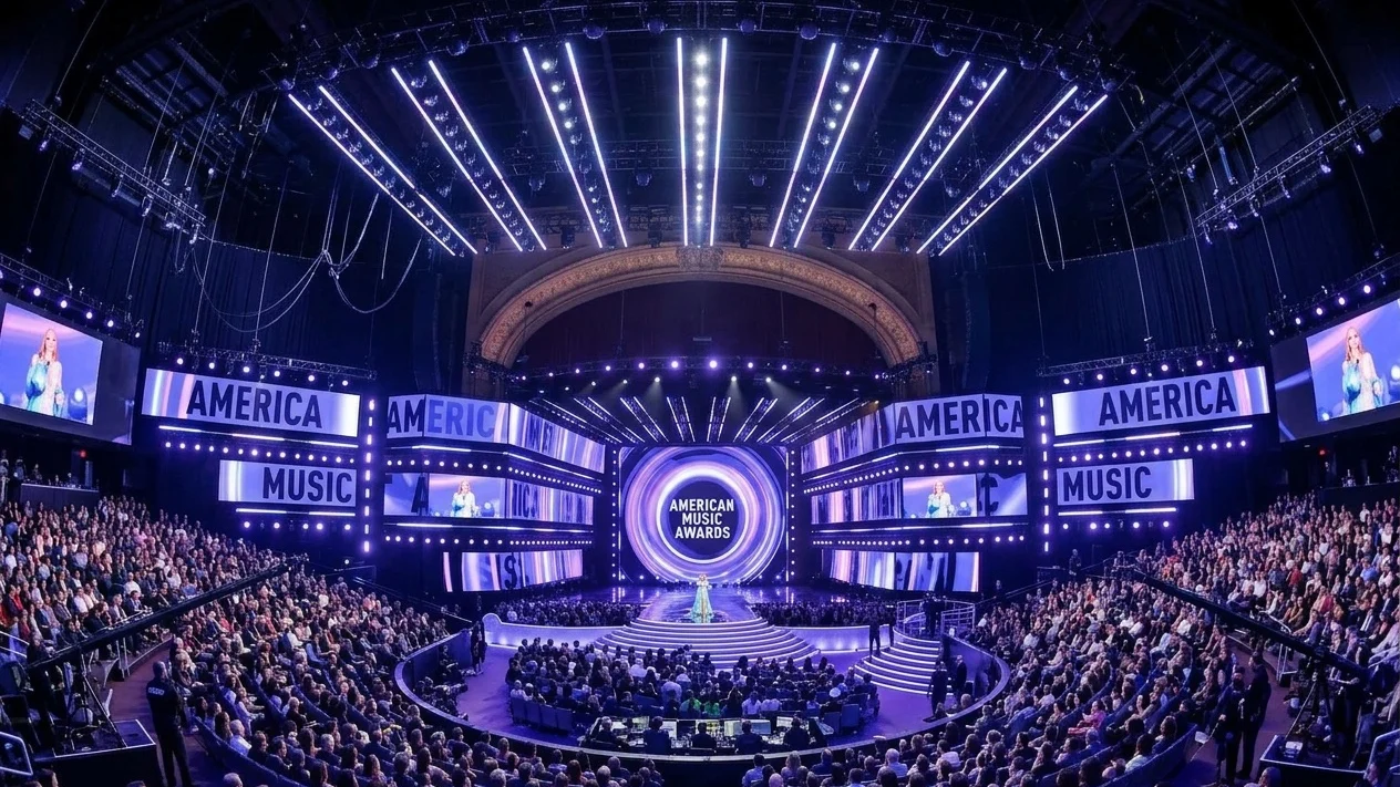 2025 American Music Awards host Jennifer Lopez speaks onstage at BleauLive Theater at Fontainebleau Las Vegas on May 26, 2025.