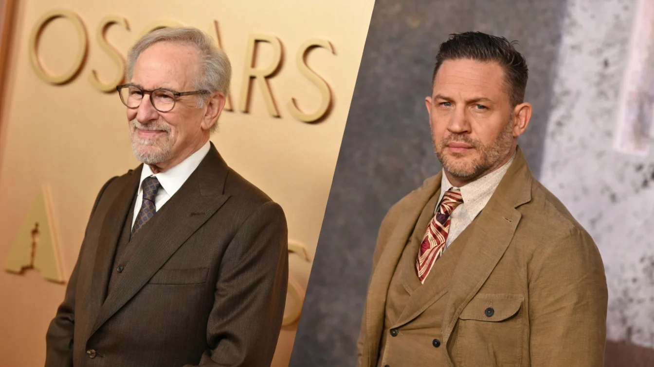 Steven Spielberg and Tom Hardy