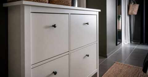 Hack-ul IKEA cu HEMNES adaugă mult spațiu în hol. Cum te ajută o idee ingenioasă când depozitarea lipsește complet