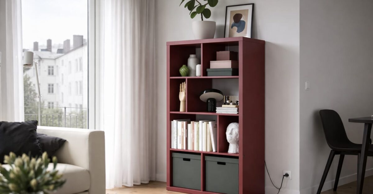 KALLAX de la IKEA, la 70 de lire sterline, are o nouă nuanță de maro-roșu mat