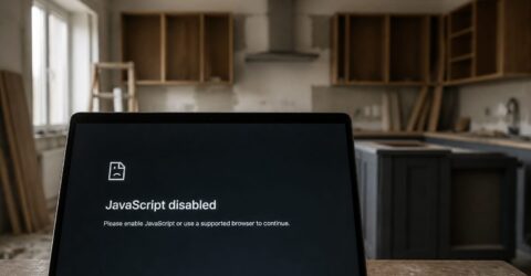 De ce nu se poate vedea renovarea acestei bucătării dacă apare un mesaj despre Javascript sau cookie-uri