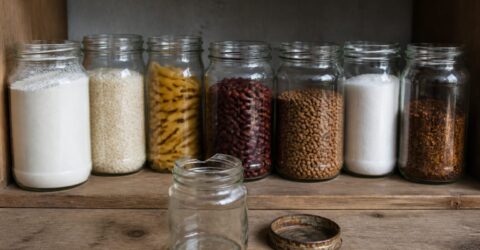 Borcanele de sticlă desperecheate devin 7 organizatoare pentru cămară. Află cum le alegi și ce nu pui în ele