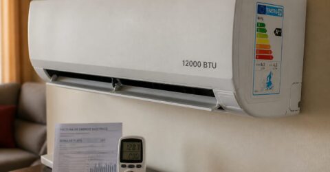 Un aparat de aer condiționat de 12.000 BTU consumă 196 de lei pe lună