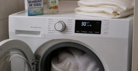 Perdelele se spală la 30°C, 40°C sau 60°C, în funcție de material. Așa le albești fără să le strici la centrifugă