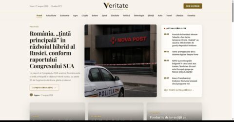 Veritate.ro propune știri scrise integral de AI, pentru cititorii care vor fapte separate de opinii